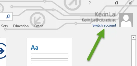 Switch account